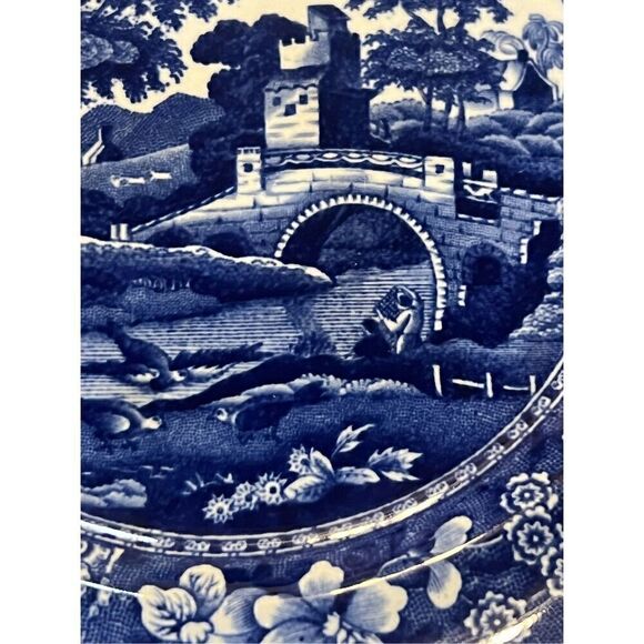 Set of 5 Spode Vintages Discontinued Copeland Blue Tower Salad Plates 8 1/2 “ - Picture 10 of 12